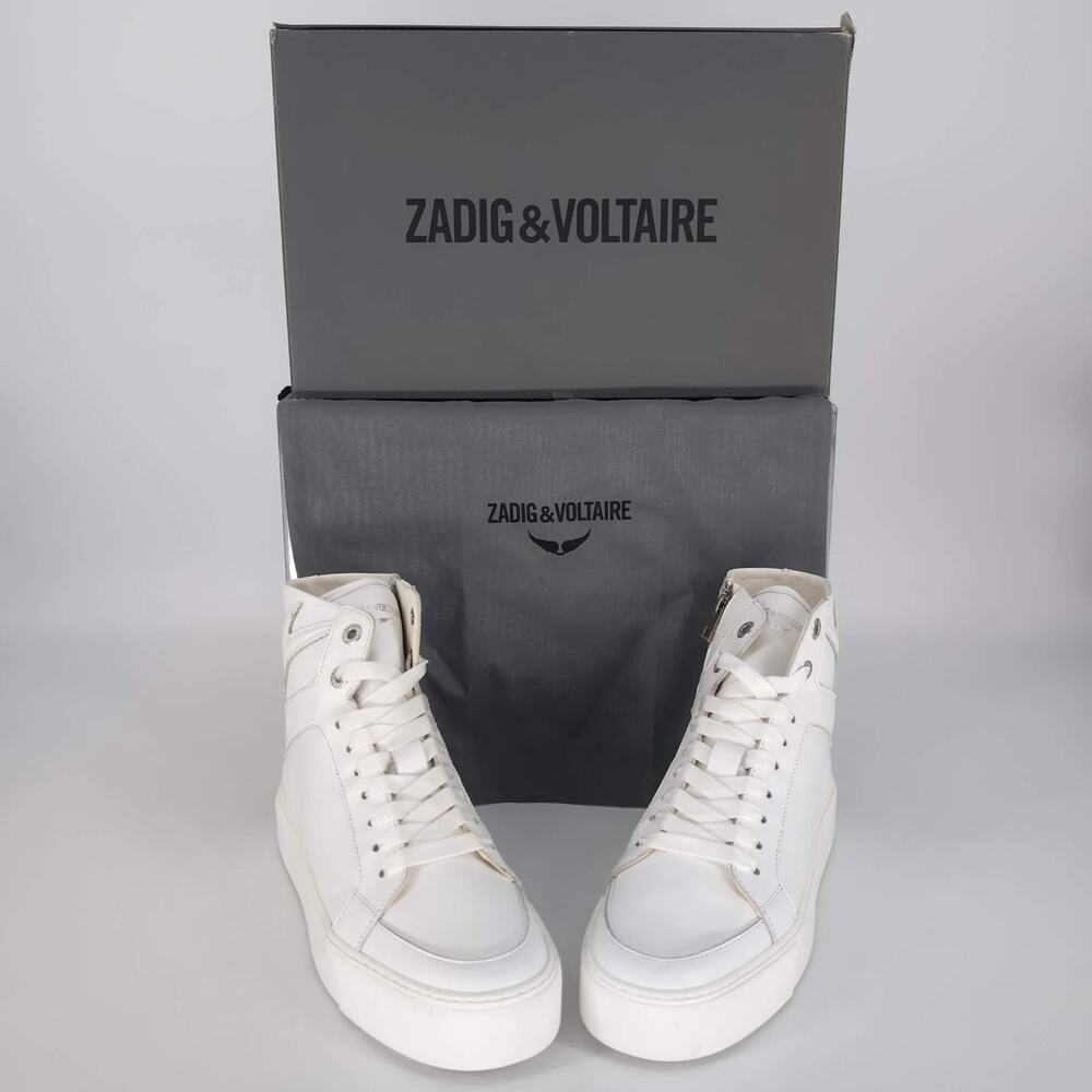 Zadig & Voltaire High Flash Chunky Sneakers in White -Size US 10 EU 41 -NIB